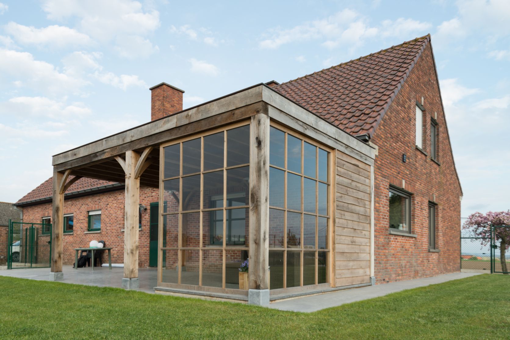 Overdekt terras realisatie Zwevegem