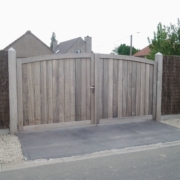 Dubbele poort realisatie Outrijve